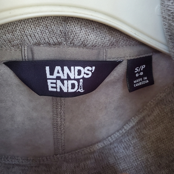 LAND'S END Grey Sweatshirt Pull Over Size S (6-8) Like NEW! - Picture 7 of 10